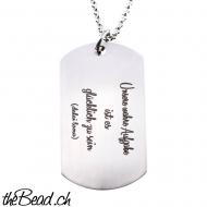 Halskette DOG TAG mit Gravur Anhänger