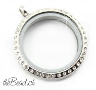 LA VIE Medaillon in "Silber Strass"