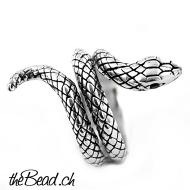 Schlangen Fingerring aus 925 Sterling Silber