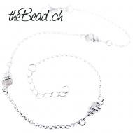 925 Sterling Silber FUSSKETTCHEN mit kleinen Muscheln
