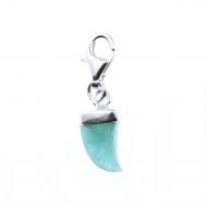 silber charm mit amazonit anhänger