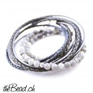 MOWOM Perlen Wickelarmband | Handgefertigt Mit Achatperlen Gravierbar