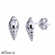 muschel 925 sterling silber ohrstecker vergoldet