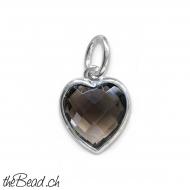 rauchquarz herz anhänger