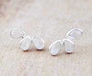 925 sterling silber ohrstecker mit regenbogenmondstein
