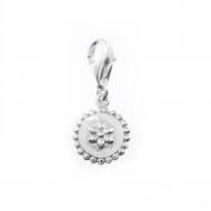 kleines blümchen silber charm